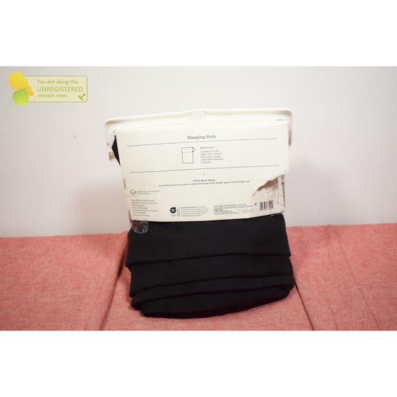 Threshold 50x63" Blackout Henna Rod Pocket Window Curtain Panel Black* - Picture 6 of 11